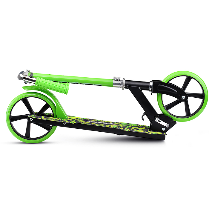 Самокат U012005Y 2-х кол., зеленый, d 200 мм., PU, в коробке