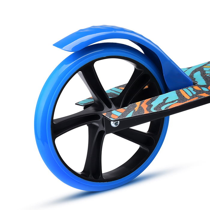 Самокат U012005Y 2-х кол., синий, d 200 мм., PU, в коробке