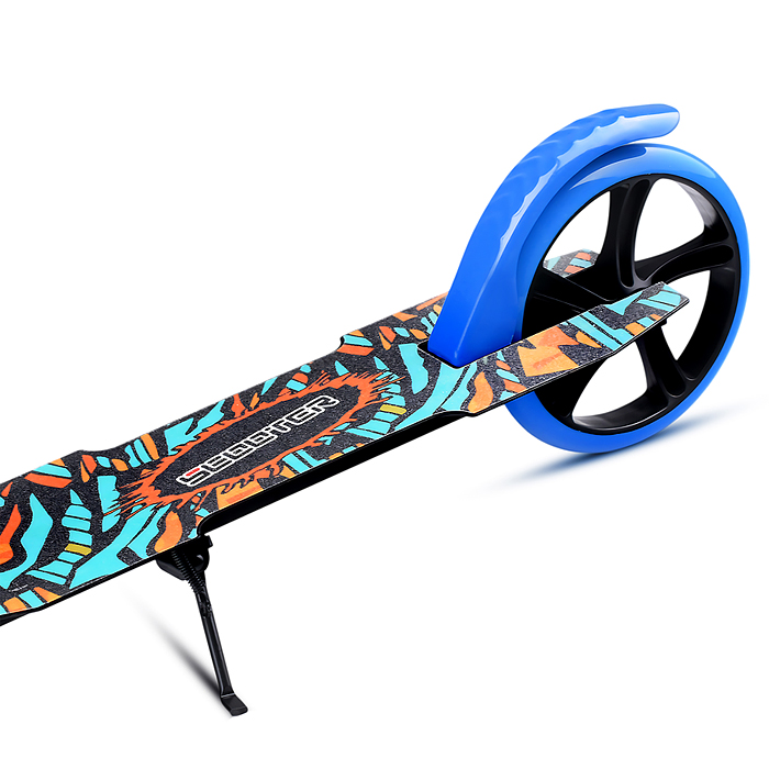 Самокат U012005Y 2-х кол., синий, d 200 мм., PU, в коробке