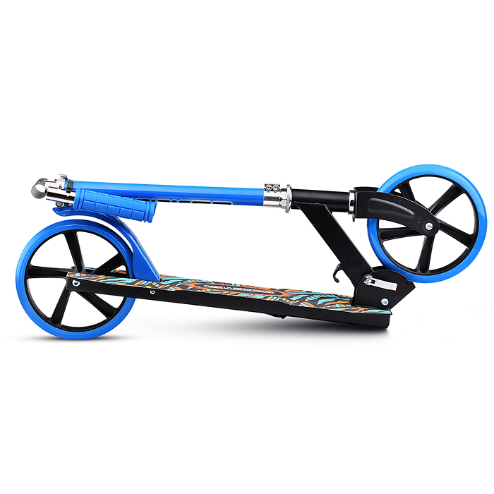 Самокат U012005Y 2-х кол., синий, d 200 мм., PU, в коробке