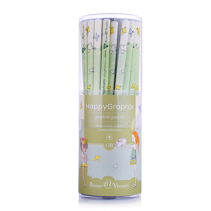Карандаш чернографитный "HappyGraphix. Девочка и кролики" НВ