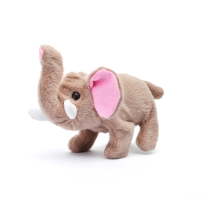 Мягкая игрушка 00-6147 "Слон" на батарейках, 22х15 см