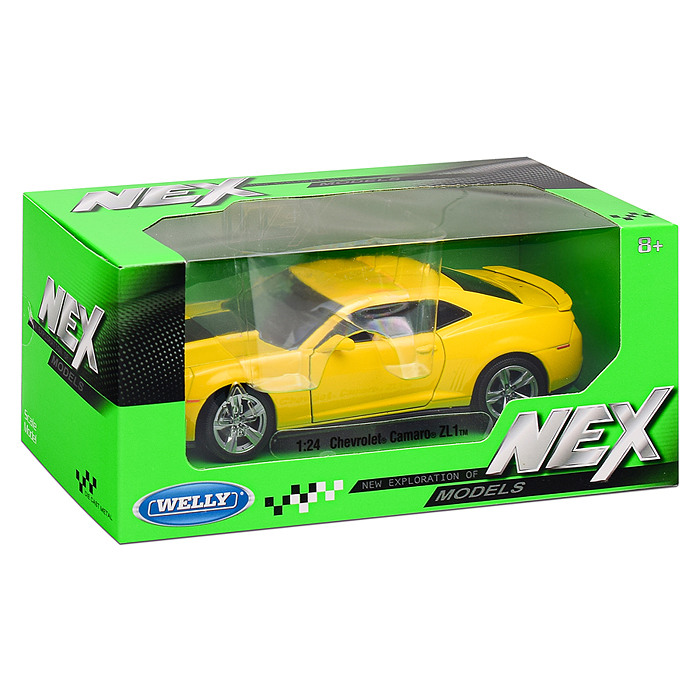 Машинка 1:24 Chevrolet Camaro ZL1, желтый