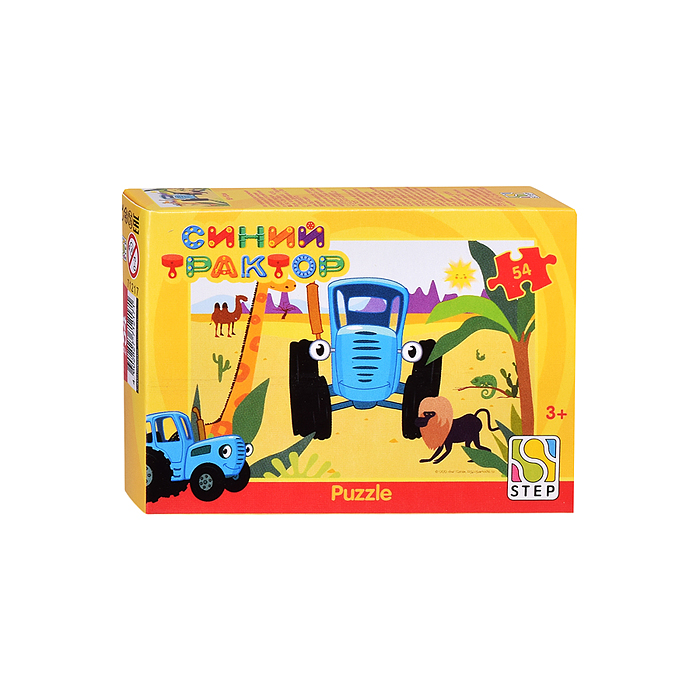 Пазлы 54 "Синий трактор" (Биг Папа)