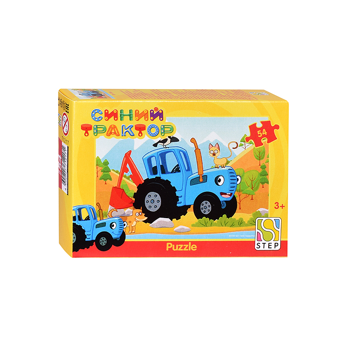 Пазлы 54 "Синий трактор" (Биг Папа)