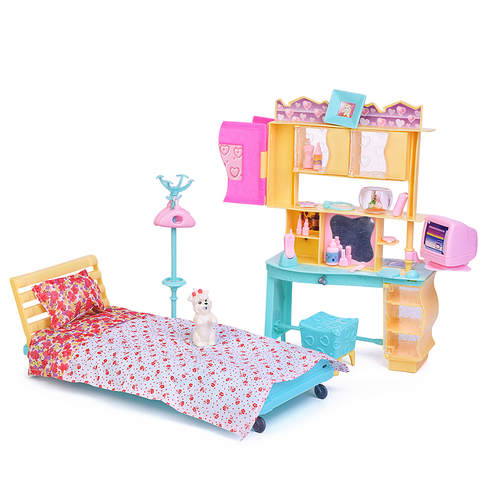 Набор мебели для кукол 21014 "Спальная комната" в коробке