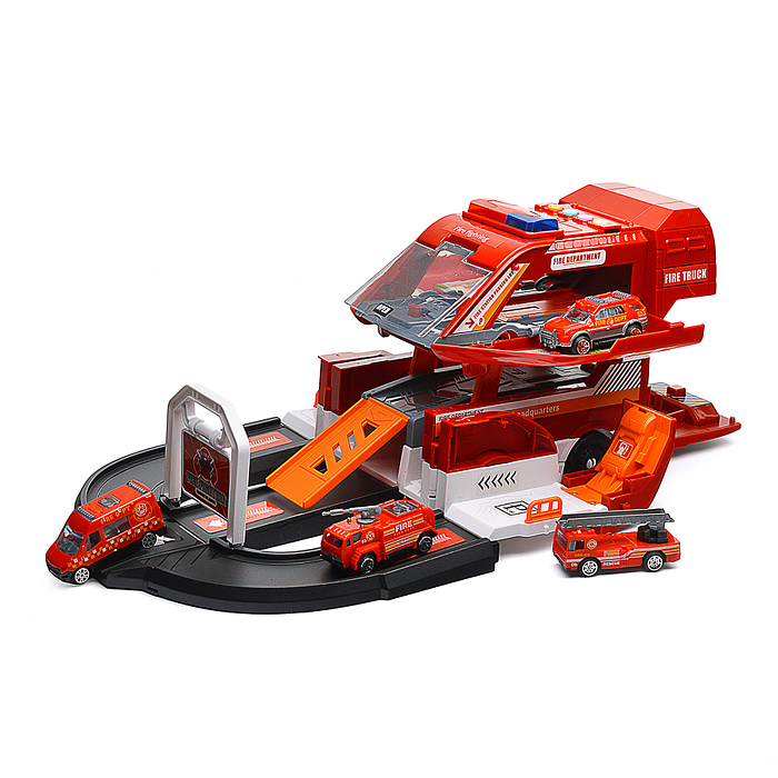 Машина-Трек SJ681A-1 "Пожарная" в коробке