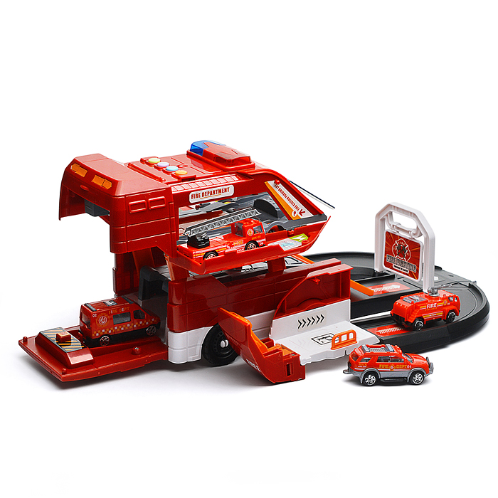 Машина-Трек SJ681A-1 "Пожарная" в коробке