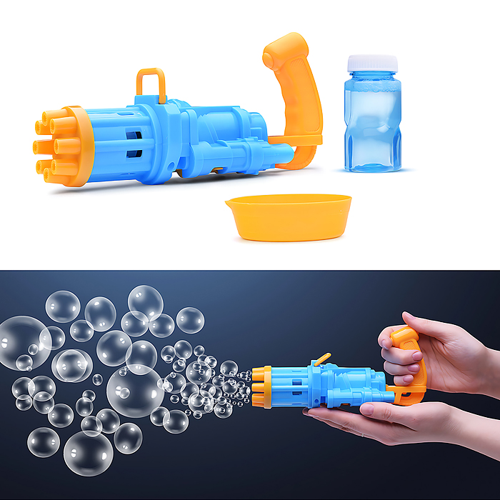 Бластер UT0157 для мыльных пузырей  (8 отверстий) в коробке