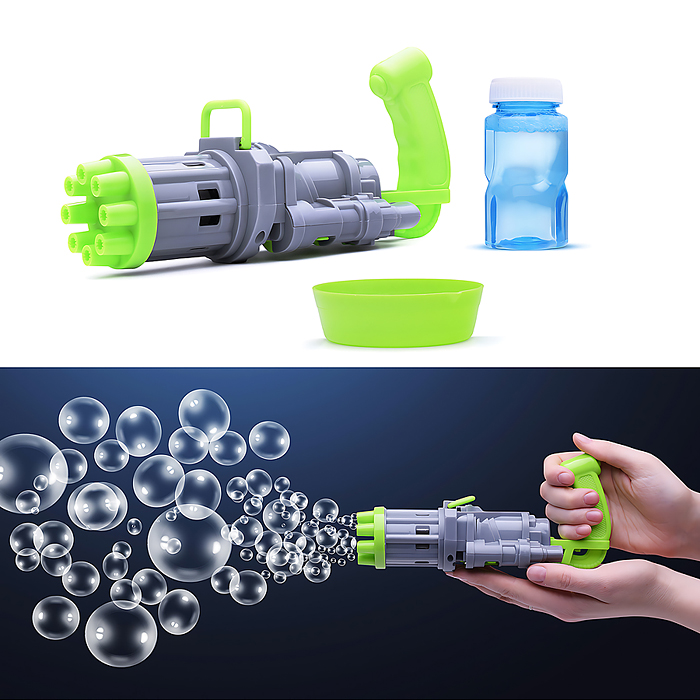 Бластер UT0157 для мыльных пузырей  (8 отверстий) в коробке