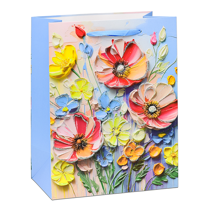 Фото к товару Пакет подарочный 00-6306 "Цветочного настроения" 23х18х10 см Пакет подарочный 00-6306 "Цветочного настроения" 23х18х10 см