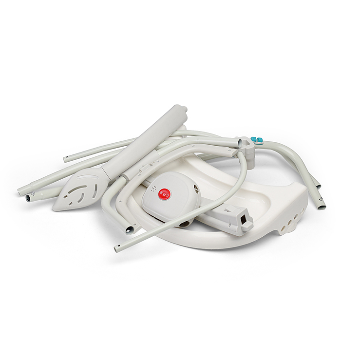 Шезлонг детский 8584 "Жирафик" в коробке (серый)