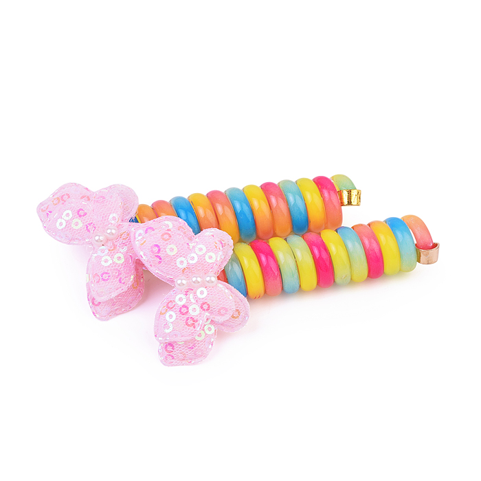 Набор заколок для волос 00-5247 "Радужная пружинка" (2 шт)