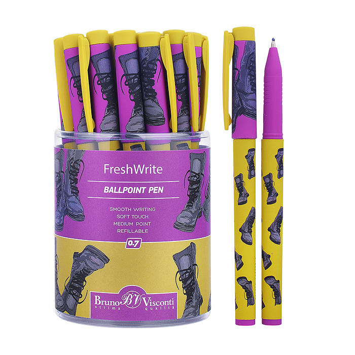 Ручка "FreshWrite. Boots. Синие ботинки" шариковая 0.7 мм, синяя