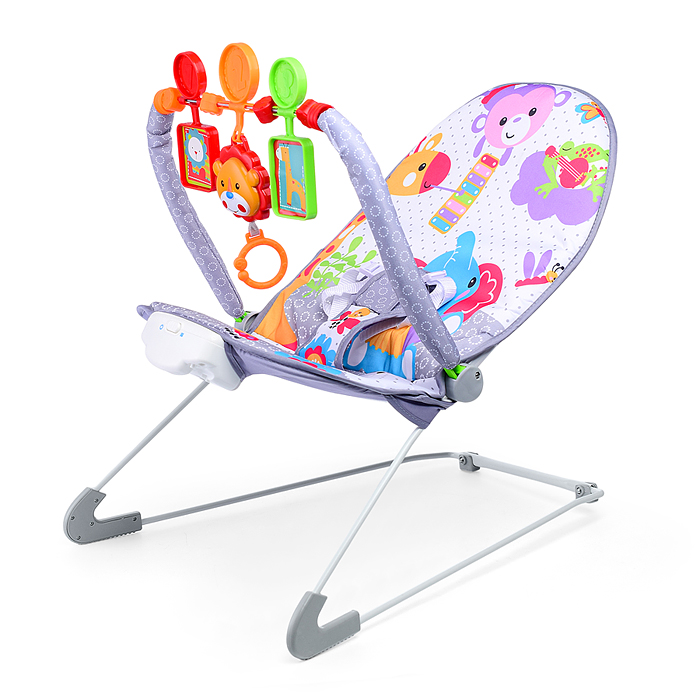 Шезлонг детский 69849 "Зоопарк-2" в коробке