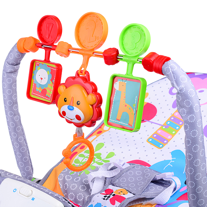 Шезлонг детский 69849 "Зоопарк-2" в коробке