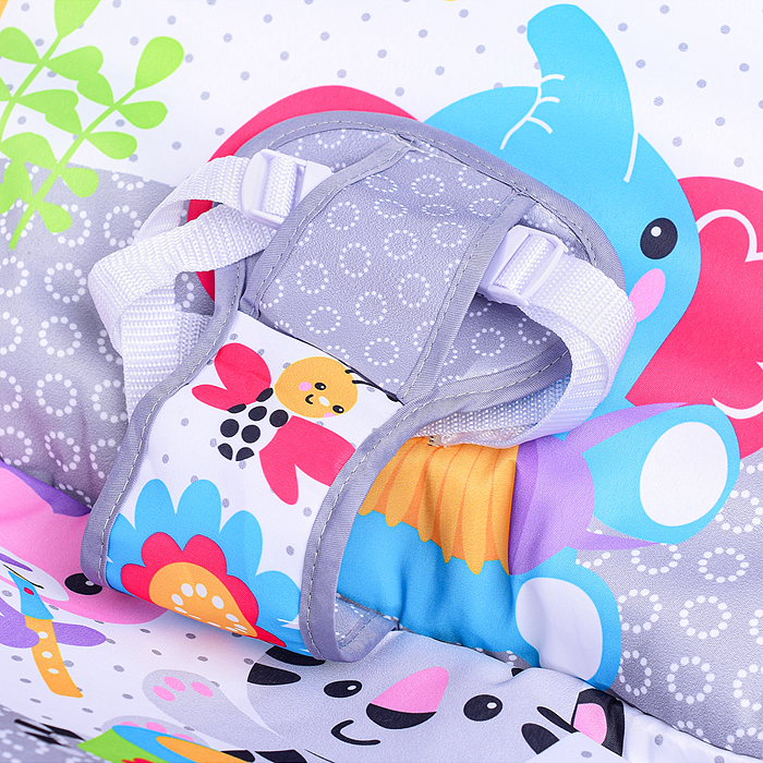 Шезлонг детский 69849 "Зоопарк-2" в коробке