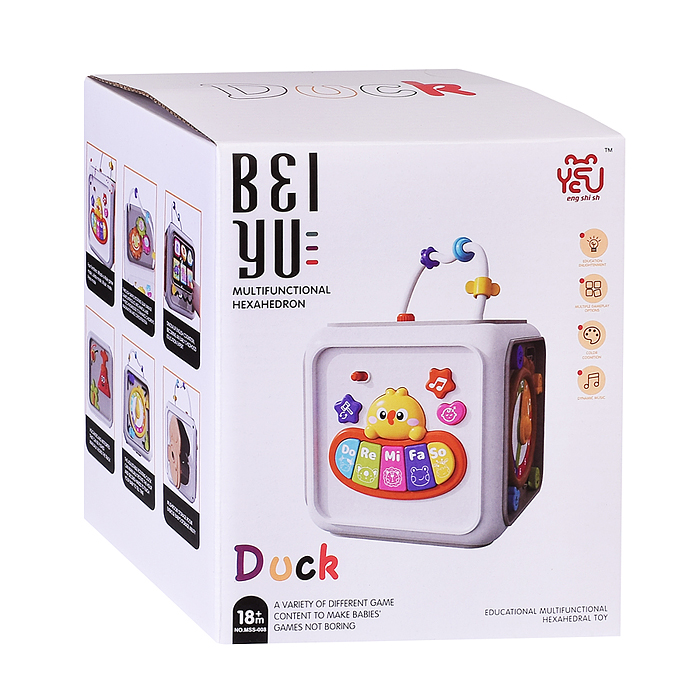 Куб развивающий MSS-008 "Веселые нотки" в коробке