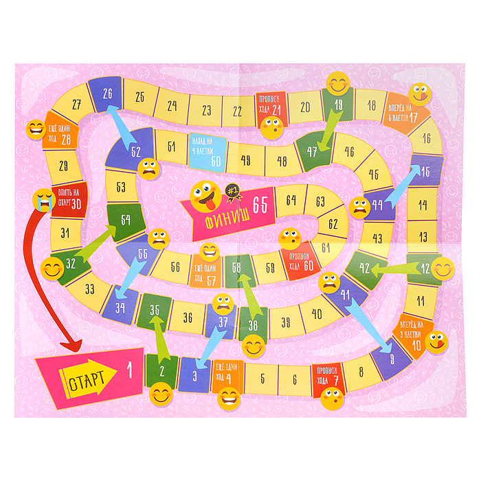 Игра настольная ходилка "Веселые ходилки 4 в 1"
