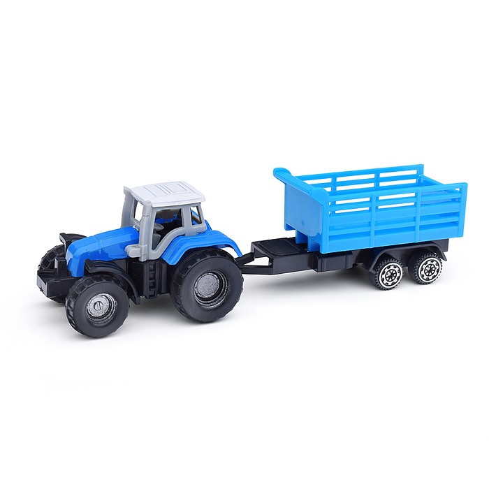 Фото к товару Трактор с прицепом, коробка 20*6*6см. Трактор с прицепом, коробка 20*6*6см.