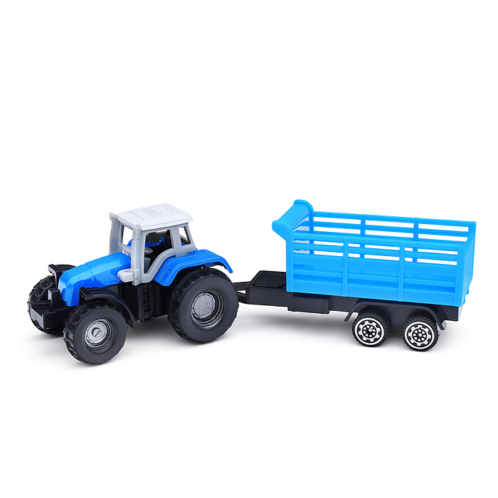 Фото к товару Трактор с прицепом, коробка 20*6*6см. Трактор с прицепом, коробка 20*6*6см.
