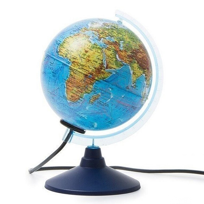 Глобус Земли физический 150мм с подсветкой Классик Евро