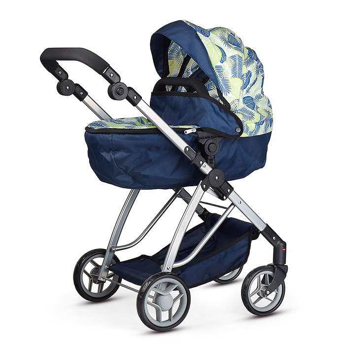 Фото к товару Коляска для кукол 9643 металлическая, складная,с сумкой-корзиной для мамы,цвет листья на тёмно синем Коляска для кукол 9643 металлическая, складная,с сумкой-корзиной для мамы,цвет листья на тёмно синем