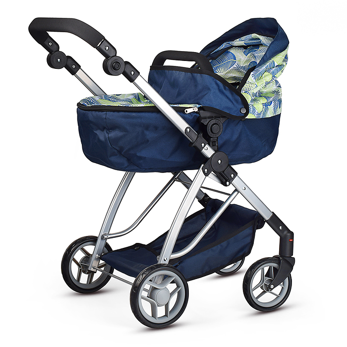 Фото к товару Коляска для кукол 9643 металлическая, складная,с сумкой-корзиной для мамы,цвет листья на тёмно синем Коляска для кукол 9643 металлическая, складная,с сумкой-корзиной для мамы,цвет листья на тёмно синем
