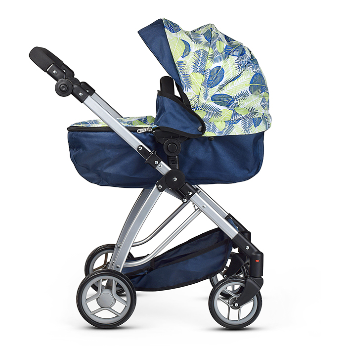 Фото к товару Коляска для кукол 9643 металлическая, складная,с сумкой-корзиной для мамы,цвет листья на тёмно синем Коляска для кукол 9643 металлическая, складная,с сумкой-корзиной для мамы,цвет листья на тёмно синем