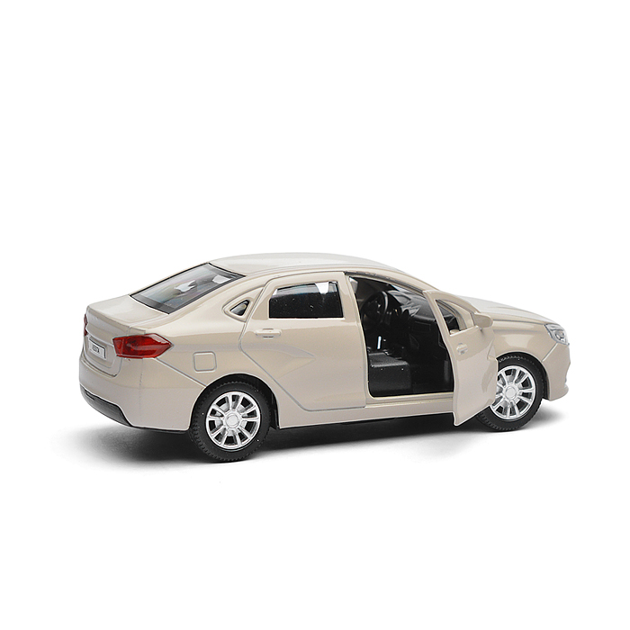 Машина металл LADA vesta 11,5 см, двери, бежевый