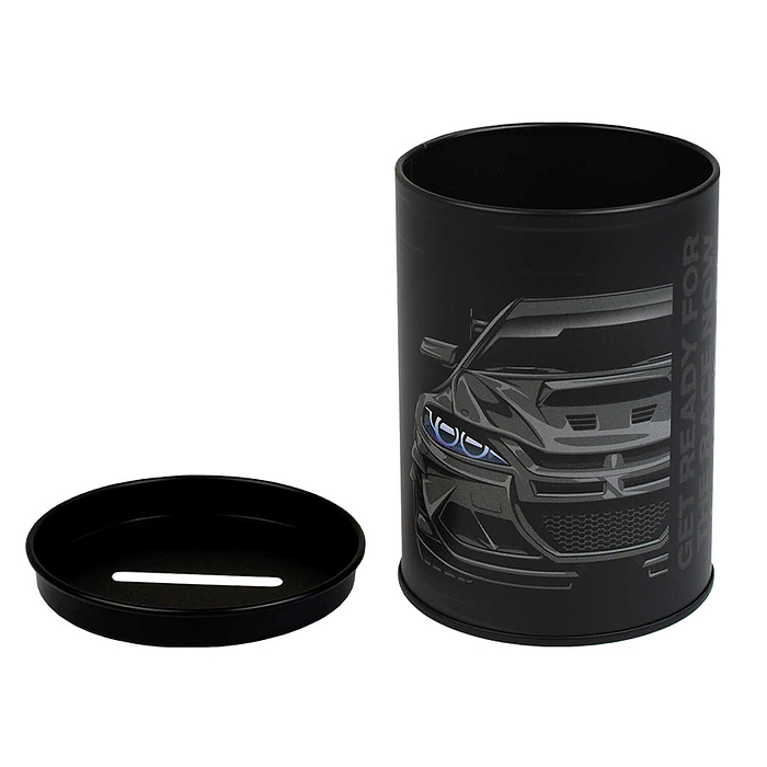 Копилка-подставка для канцелярских принадлежностей "Тачка" цвет черный