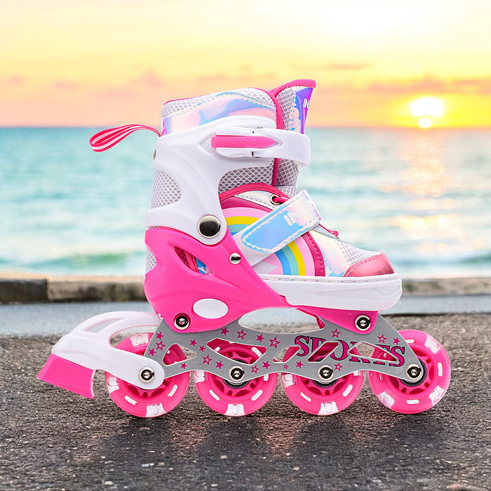 Ролики детские U011003Y (размер S) розовый, в сумке