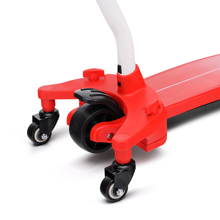 Самокат U027765Y 3-х. кол., с сиденьем, родительской ручкой, колеса PU, красный,в коробке