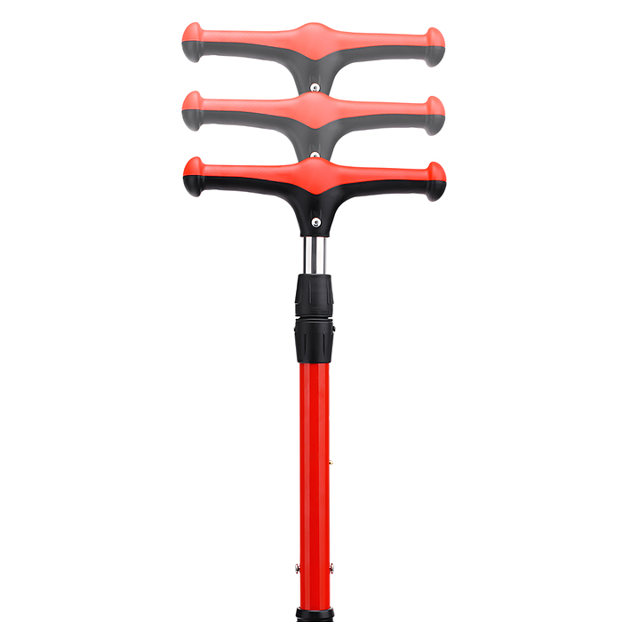 Самокат U027765Y 3-х. кол., с сиденьем, родительской ручкой, колеса PU, красный,в коробке