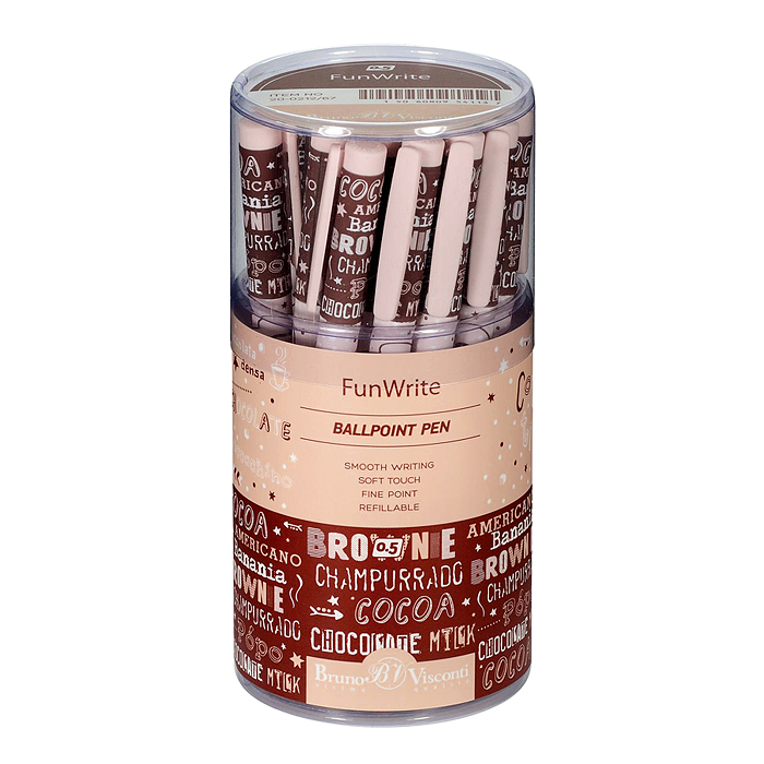 Ручка "FunWrite. Coffee Time. Глясе" шариковая, 0.5 мм, синяя