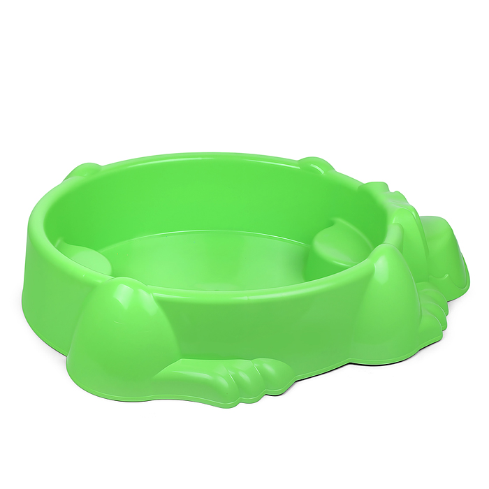 Песочница "Собачка" с крышкой (зеленый/голубой)