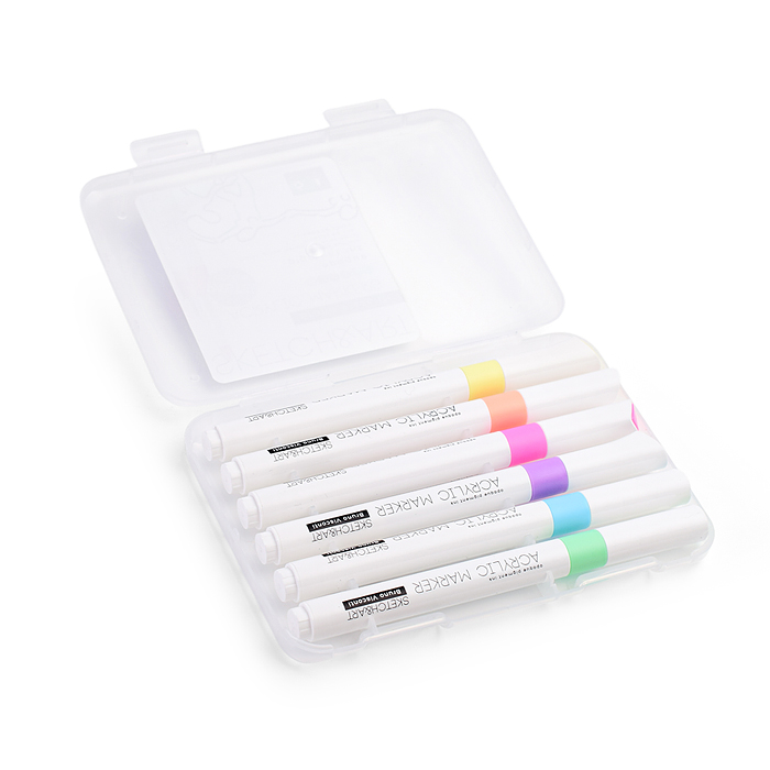 Набор маркеров акриловых "Sketch&Art" Пастельные цвета, 6цв.