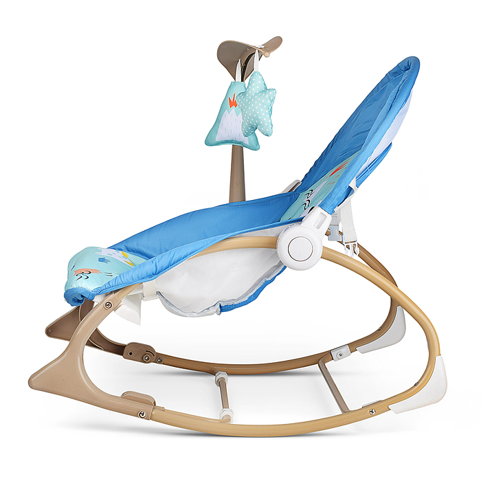 Шезлонг детский 615-2C "Динозаврики" музыка, вибрация, в коробке