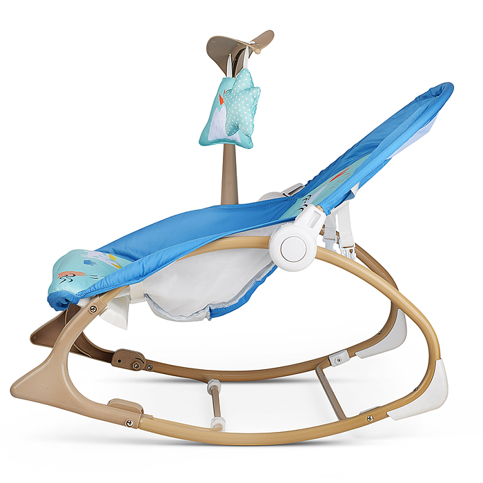 Шезлонг детский 615-2C "Динозаврики" музыка, вибрация, в коробке