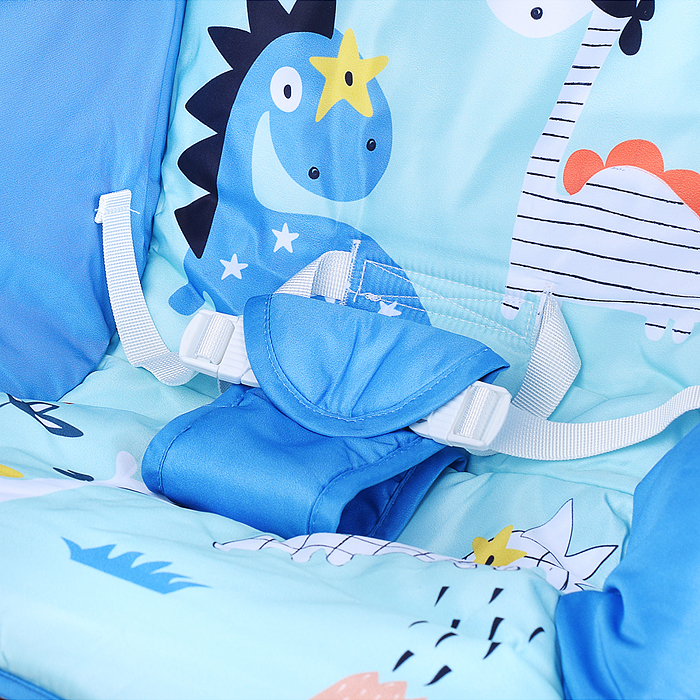 Шезлонг детский 615-2C "Динозаврики" музыка, вибрация, в коробке