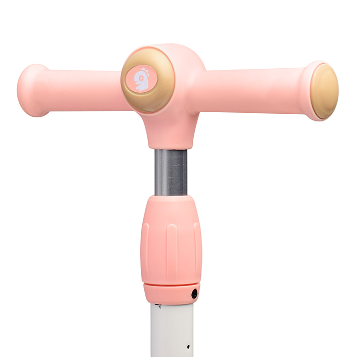 Самокат U001193Y "Динозаврик" 3-х. кол., колеса PU, розовый, в коробке