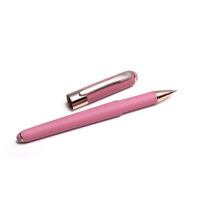 Ручка в футляре "Monaco" шариковая 0.5мм, синяя (розовый корпус, синяя коробка)