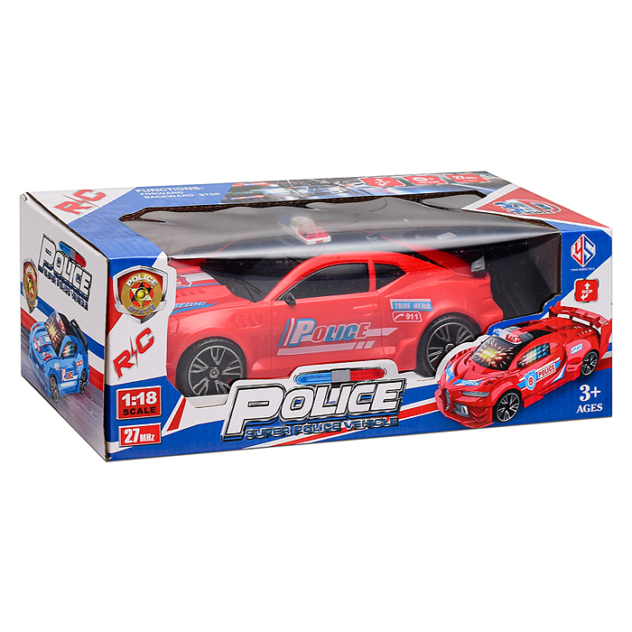 Машина 011-3 "Полиция" р/у 27 MHz, в коробке