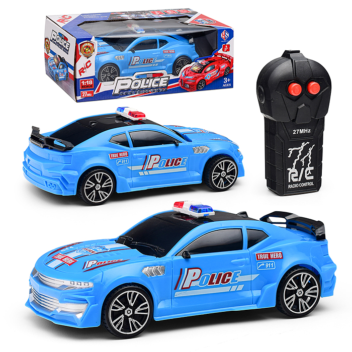 Машина 011-3 "Полиция" р/у 27 MHz, в коробке