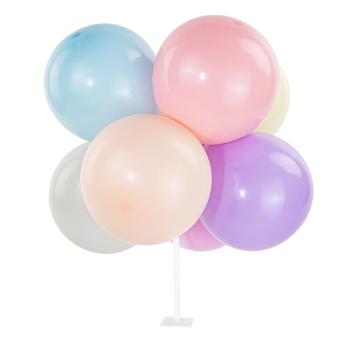 Фиксатор для шаров Цветок 3D, 10,5 см, с держателем, 30 см, Прозрачный, 1 шт.