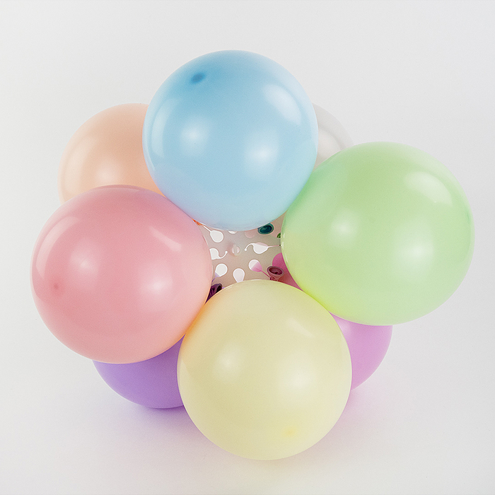 Фиксатор для шаров Цветок 3D, 10,5 см, с держателем, 30 см, Прозрачный, 1 шт.