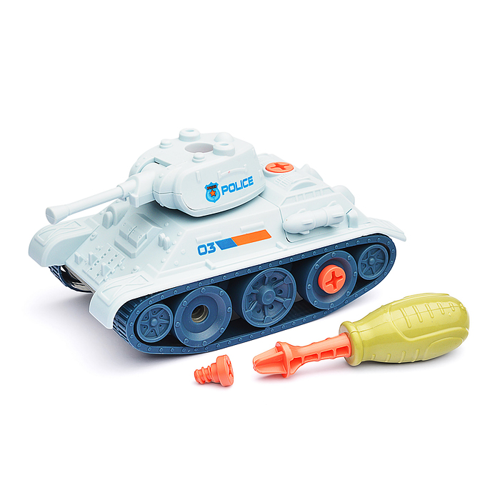 Конструктор BT0001-5 "Полиция-1" с отвёрткой, в коробке