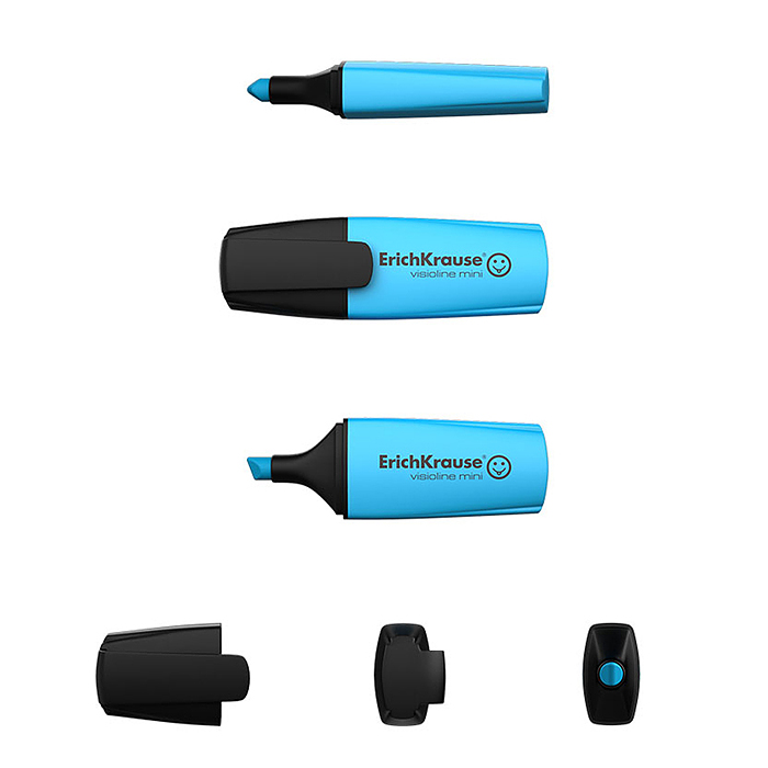 Текстмаркер Visioline V-12 Mini Neon, цвет чернил голубой 