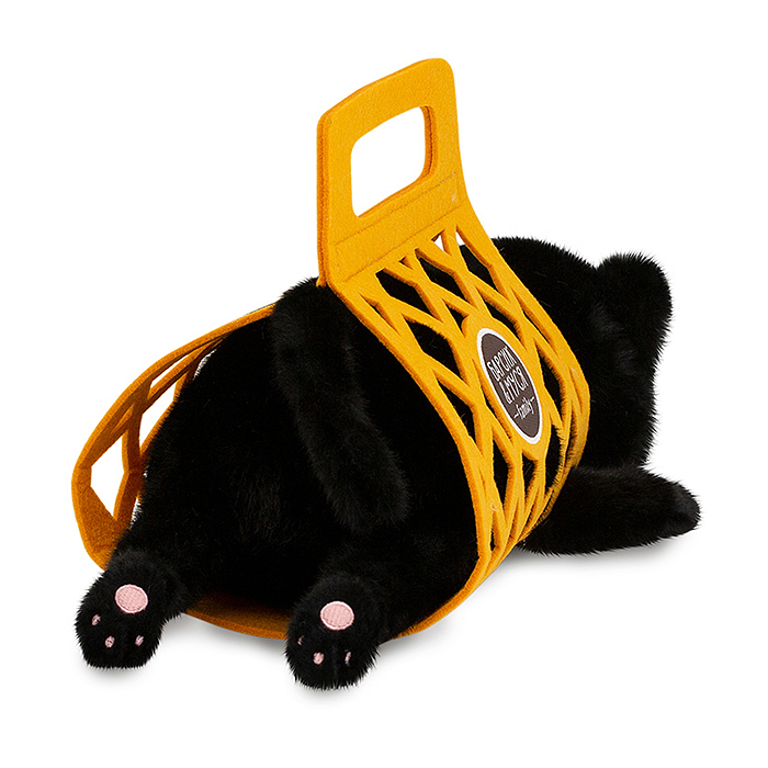 Фото к товару Кот Барсик в сумке черный 56 Кот Барсик в сумке черный 56