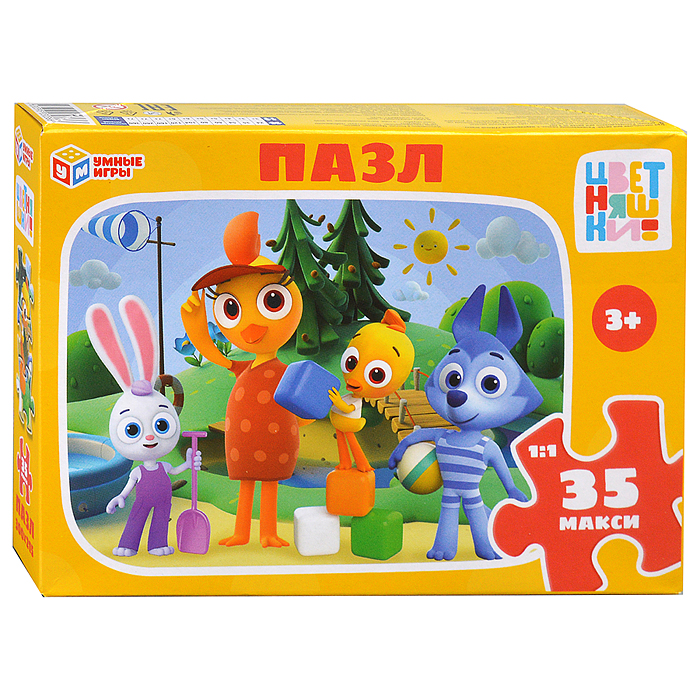 Макси-пазлы 35 "Цветняшки" Макси-пазлы 35 "Цветняшки"